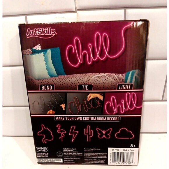 ArtSkills Make Your Own Neon Sign 10 Ft Kit, Pink Neon Light- Say Anything! - Picture 2 of 2
